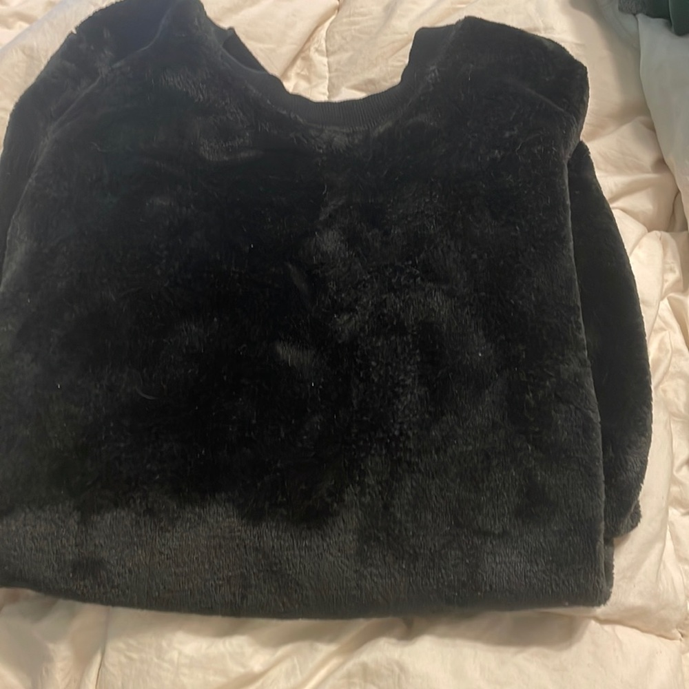 Black velvet sweatshirt